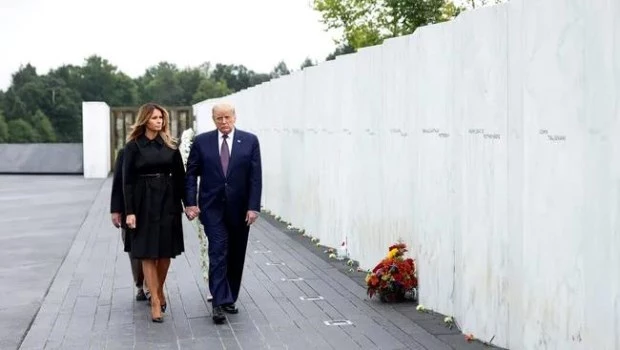 Trump rindió homenaje a las víctimas del atentado del 11-S