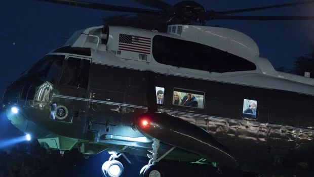 El helicóptero en que viajaban Donald y Melania Trump tuvo un “problema hidráulico”