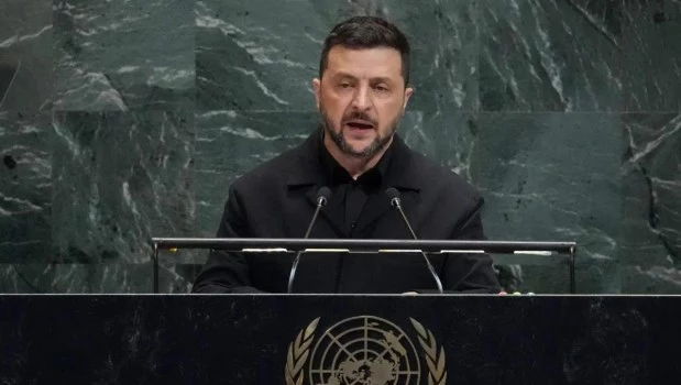 El presidente ucraniano habló en la Asamblea General de la ONU.