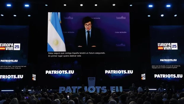 Javier Milei es un orador habitual en los foros de la nueva derecha internacional, como ‘Europa Viva 25’, celebrado semanas atrás en Madrid.