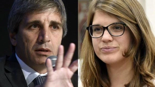 Fuerte cruce entre Luis Caputo y la hija de Agustín Rossi