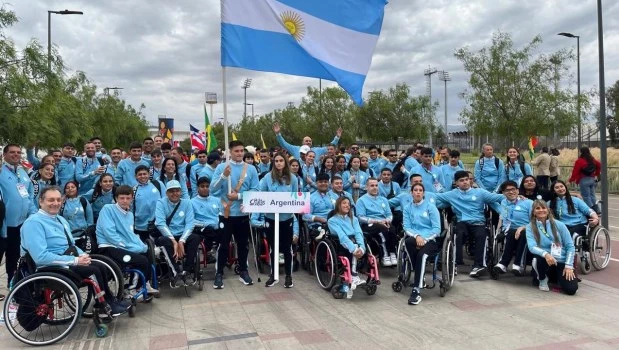 La delegación argentina en los Juegos Paralímpicos de París.