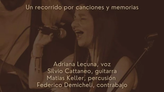 Música y emociones de "Parte del aire" con Adriana Lecuna y su banda en vivo 