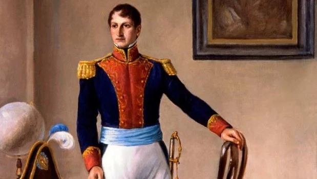 Óleo de Manuel Belgrano por Ductos Hicken (1952).