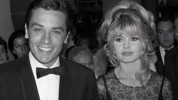 Brigitte Bardot y Alain Delon.
