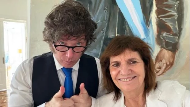 “¿Feriado?”: el posteo de Javier Milei con Patricia Bullrich en Olivos