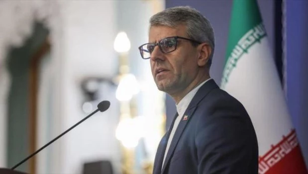 El portavoz de la Cancillería de Irán, Esmail Baqai, en una rueda de prensa en Teherán, la capital.