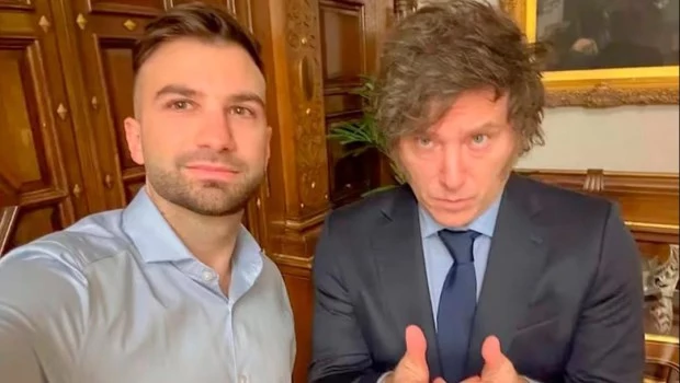 Javier Milei, junto al lobbysta y trader Mauricio Novelli.