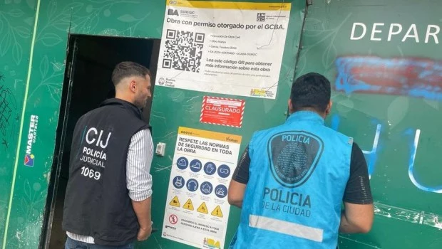 Clausuraron una obra en construcción en Colegiales