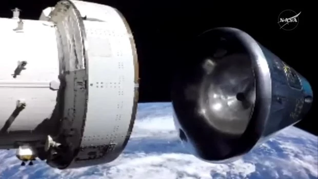 Misión Artemis II: la cápsula tripulada de Orión se separa del módulo para iniciar su caída libre en el Pacífico