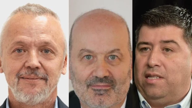 Daniel Mallotti (Supara), Federico Sturzenegger y Cristian jerónimo (CGT).