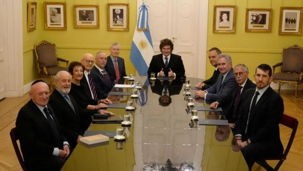 Milei recibió junto a Adorni al presidente de la organización judía B’nai B’rith Internacional