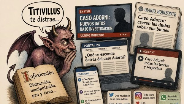 Titivillus, Adorni y los medios