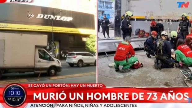 Un hombre murió aplastado por el portón de una gomería en Almagro