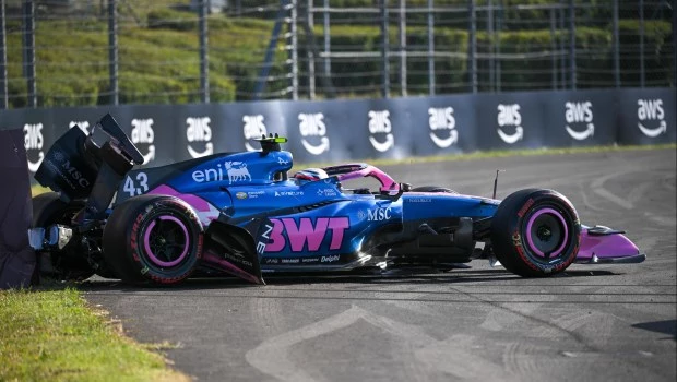 Colapinto chocó y quedó 21° en la práctica libre 2 del GP de Hungría