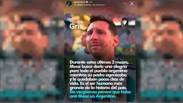 Milei: “Da vergüenza pensar que hubo anti‑Messi en la Argentina”