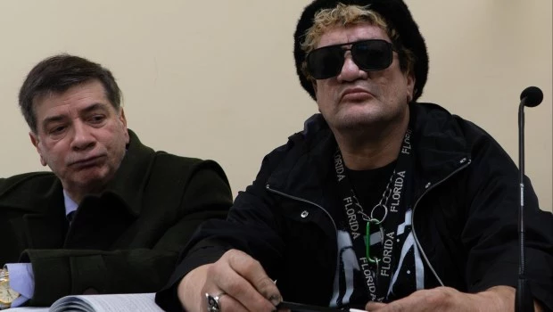Cristian "Pity" Álvarez en los tribunales donde es juzgado por el homicidio de Cristian Díaz.
