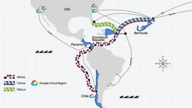 Google anunció una nueva red de cables submarinos entre América y Europa