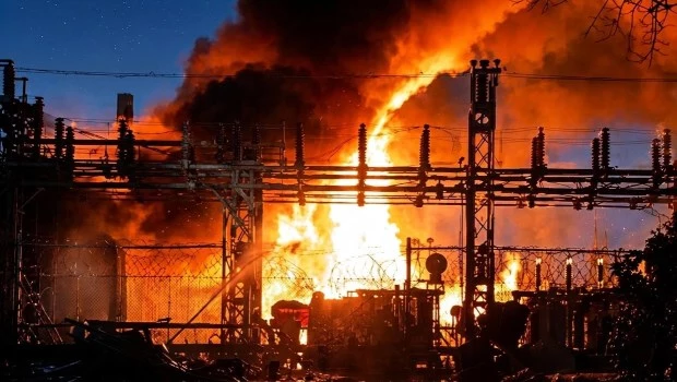 Gran apagón en La Plata y alrededores tras un incendio y derrumbe en una subestación de Edelap