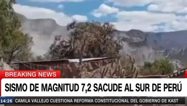 Un terremoto de magnitud 7,2 sacude la región andina de Ayacucho, en el sur de Perú