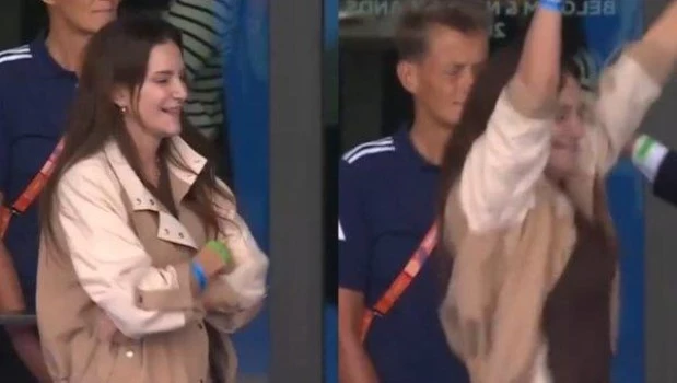 El festejo de Luciana Aymar tras la consagración de Las Leonas