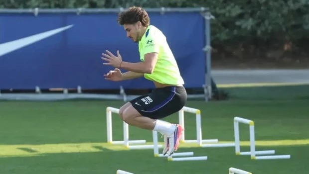 Julián Álvarez volvió a entrenar con el Atlético Madrid