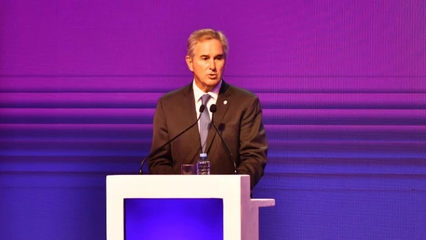 El Ministro de relaciones Exteriores, Comercio Internacional y Culto de Argentina, Pablo Quirno, durante La cumbre internacional «Vientos de Cambio: Avanza la Libertad en Argentina y las Américas»