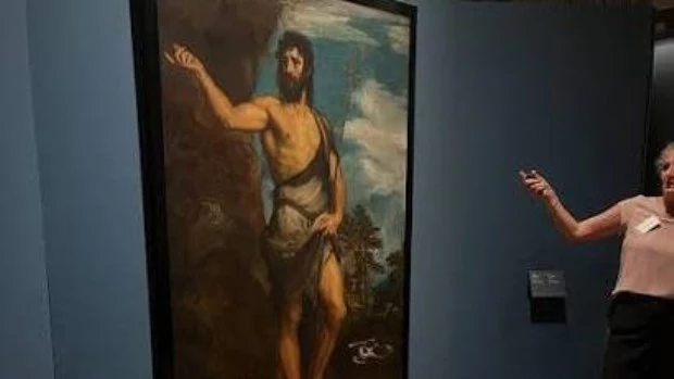 La exposición en la ciudad italiana de Cadore cuenta con obras cedidas por otros museos, como el ‘San Juan Bautista’.