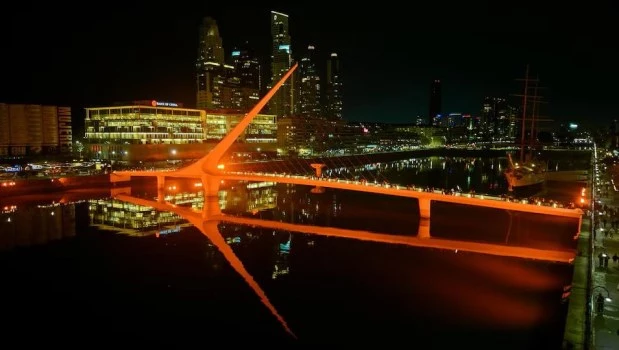 La Ciudad de Buenos Aires se ilumina de naranja