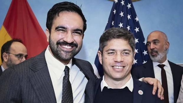 Axel Kicillof compartió hoy un encuentro con el alcalde de Nueva York, Zohran Mamdani.