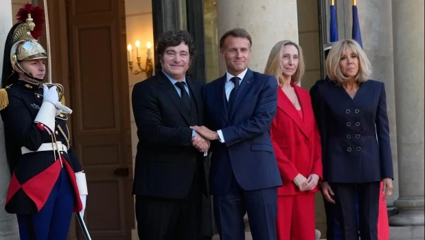 Macron recibió a Milei en el Palacio del Elíseo