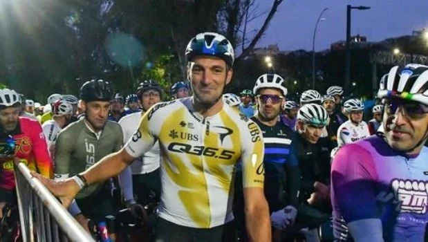 Scaloni compitió en los 129 km del Gran Fondo Buenos Aires