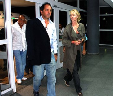 Scioli y Karina Rabolini.