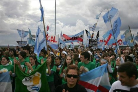 Protesta de vecinos de Gualeguaychú.