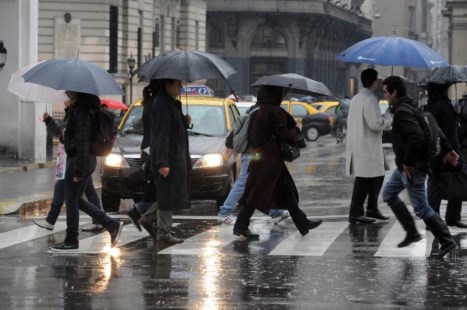 Fuerte temporal de lluvia en Capital y Gran Buenos Aires