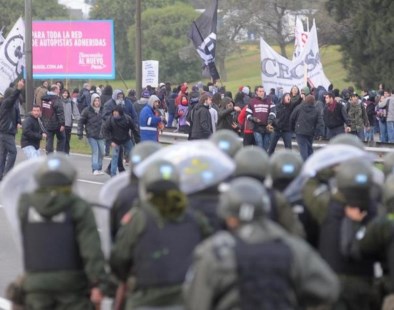 Incidentes en una nueva protesta de los trabajadores de Lear en la Panamericana