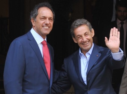 Scioli se reunió con el ex presidente de Francia Nicolas Sarkozy