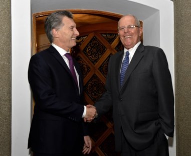 Macri viajó a Perú para participar de la asunción del mandatario electo, Pedro Kuczynski 