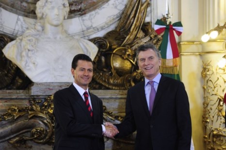 Macri recibe a su par de México con el eje puesto en el comercio