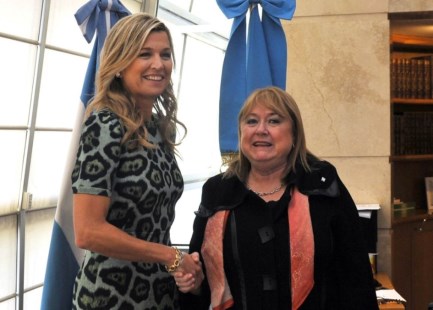 Máxima Zorreguieta inició su visita oficial a la Argentina y se reunió con Malcorra 