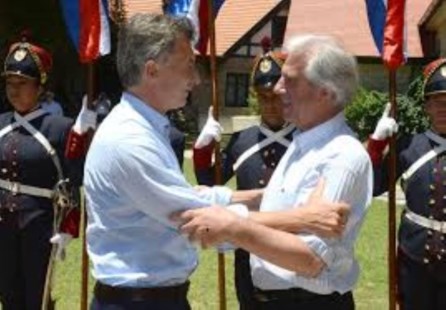 Macri recibió a Tabaré Vázquez en la Residencia de Olivos