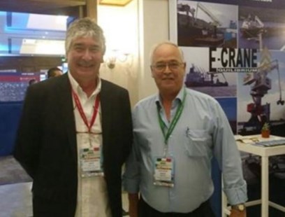 El presidente del Consorcio de Gestión del Puerto La Plata, Ingeniero Jose Dodds junto al subsecretario de Puertos y Vías Navegables, Jorge Metz