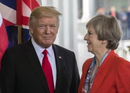 May confirmó la visita oficial de Trump a Londres