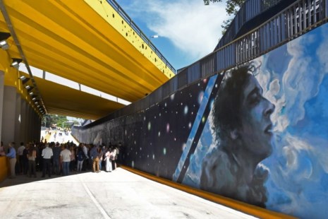La Ciudad inauguró un paso bajo nivel llamado 'Gustavo Cerati' en homenaje al fallecido músico