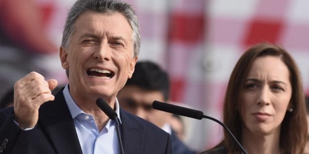 Mauricio Macri junto a María Eujenia Vidal
