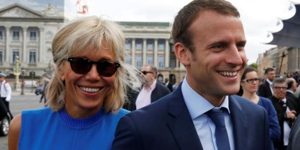 Emmanuel Macron y Brigitte Trogneux, su ex profesora de lengua y literatura.