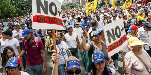 Protestas en Caracas.