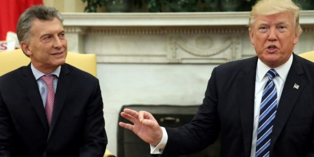 Macri y Trump en la Casa Blanca.(Archivo).