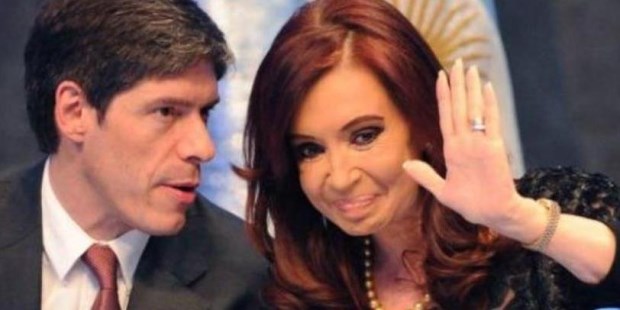 Juan Manuel Abal Medina con Cristina Fernández de Kirchner.