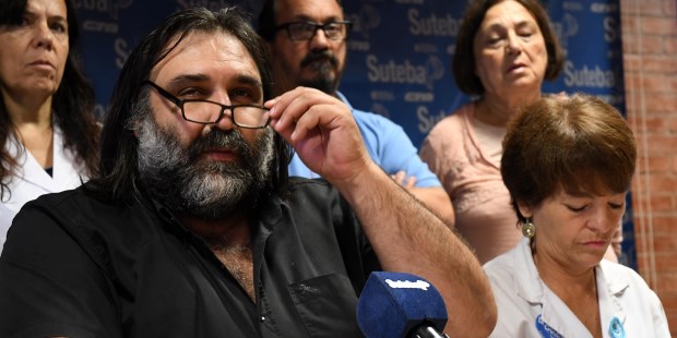 Roberto Baradel y Mirta Petrocini.